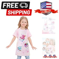 Kids Art Aprons for Cooking, Painting Apron Art Smock for Girls Boys