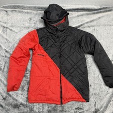 Burton Ski Jacket Youth XL 14/16 Black Red Colorblock Insulated Hooded Winter