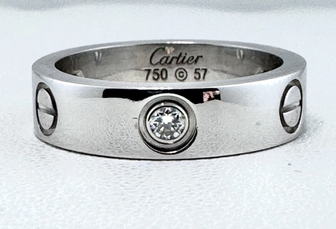 Cartier Love Ring White Gold Diamonds for sale | eBay