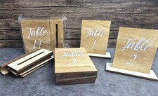 20 Wedding Wooden Table Numbers Base Rustic Centerpieces Tables Wood Marker
