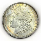 1896 P $1 Morgan Silver Dollar Choice BU UNC Uncirculated Nice Rainbow Toning