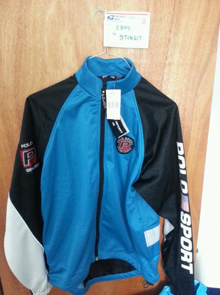 NWT vtg Polo Sport Ralph Lauren Pepsi cycling jacket pwing snow beach 92 stadium