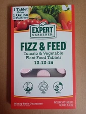 Expert Gardener Fizz and Feed, Tomato and Vegetable Plant Food Tablets, 12-12-15
