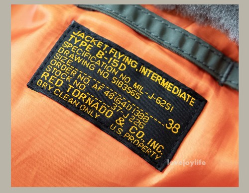 Red Tornado B15D Flight Jacket Winer Warm Wool Jacket Men's Army Woolen Coat Top - Picture 18 of 29