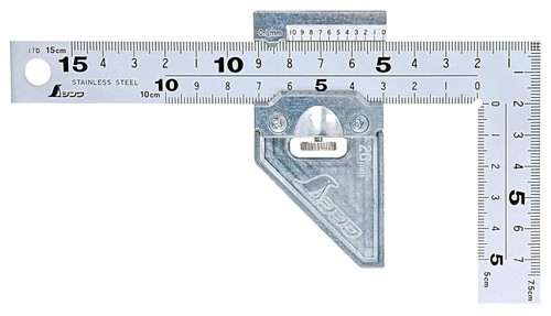 New SHINWA CARPENTER'S SQUARE WITH METAL STOPPER (15cm) 12485 from Japan - Picture 1 of 4