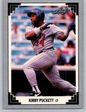 💎1991 Leaf Baseball #208 Kirby Puckett - Minnesota Twins💎