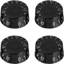 4Pcs Electric Guitar Knobs Black Speed Volume Tone Control Knob for Les Paul Sty