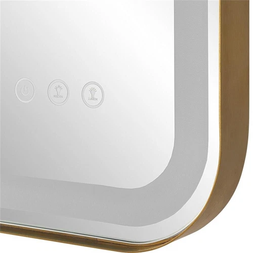 Uttermost Crofton Contemporary Stainless Steel Vanity Mirror in Brass - Picture 8 of 11