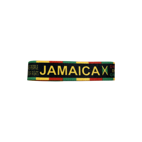 Set of Jamaica elastic Wrist band wristband Key tag gift Jamaican rasta flag - Picture 6 of 7