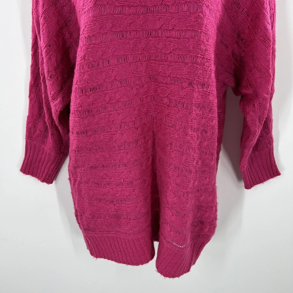 Suéter túnica tejido manga 3/4 Poof Excellence rosa para mujer talla M Foto 3 de 4