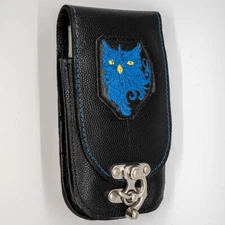 Leather Owl Mobile Cell Phone Pouch Wallet Belt Loop Holster Biker