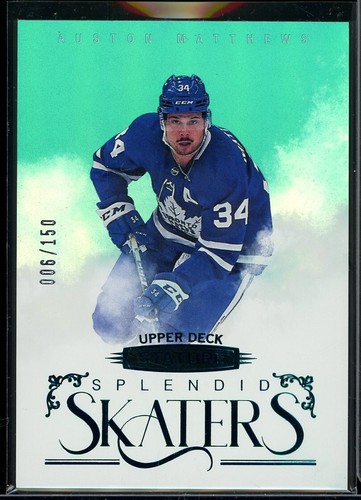 2022-23 Upper Deck Stature Splendid Skaters Green #SS21 Auston Matthews 006/150