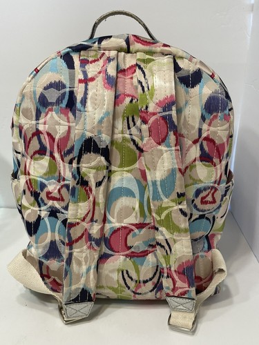 Coach Rucksack Mohn Ikat mit 2 authentischen Charms 19872 ""16Hx"" 12Lx"" 8W selten!!! - Bild 3 von 15