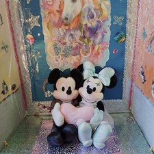   Disney Parks / Wedding "Bride  Groom" Minnie Mouse  Mickey Mouse 14" Plush 