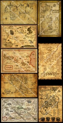 Fantasy Map Collection - 8 Poster Set