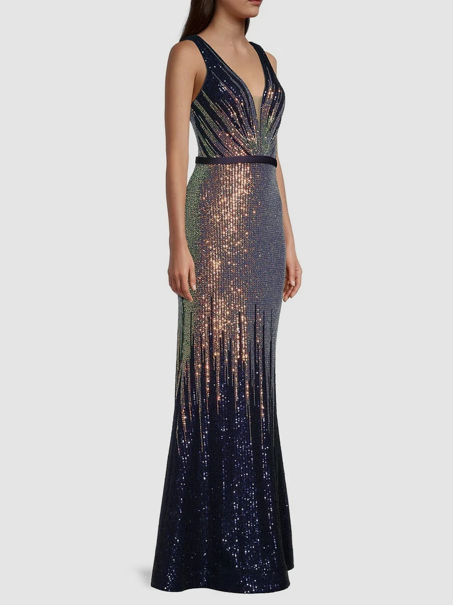 Basix black label navy gown 2025