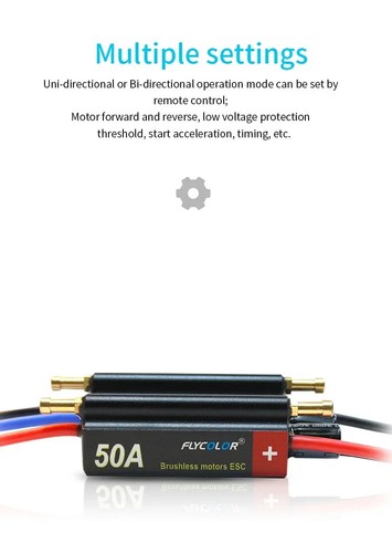 FlyColor 30A/120A RC BOAT ESC Waterproof 2-6S Lipo Brushless Speed Controller - Picture 17 of 29
