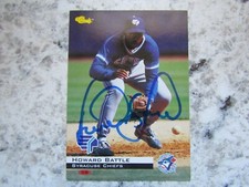 Blue Jays Howard Battle Signed Autographed 1994 Classic Syracuse Chiefs Mint