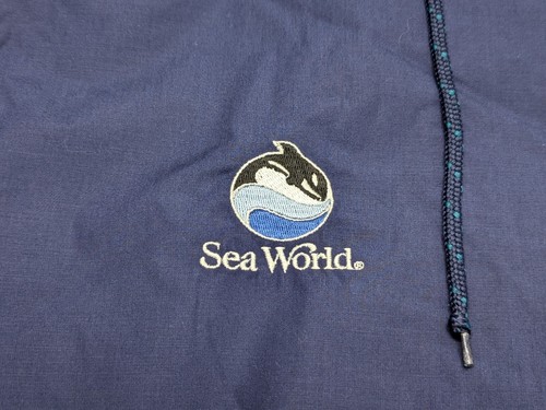 Vintage Jacket Mens Large Sea World 1980s Shamu Logo Scarce - Picture 3 of 11