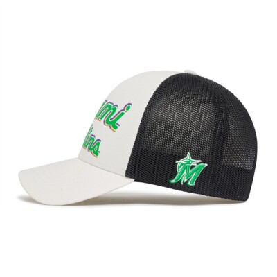 MLB KOREA Sunny Beach Mesh Cap Miami Marins WHITE 3AMCU0133