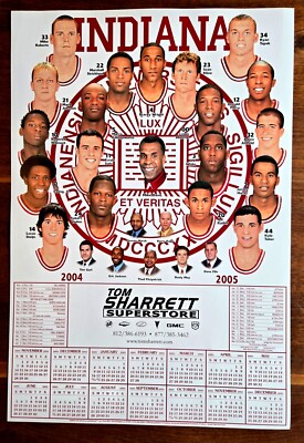 VINTAGE 2004-2005 Indiana University Hoosiers Basketball Team Poster *WOW!