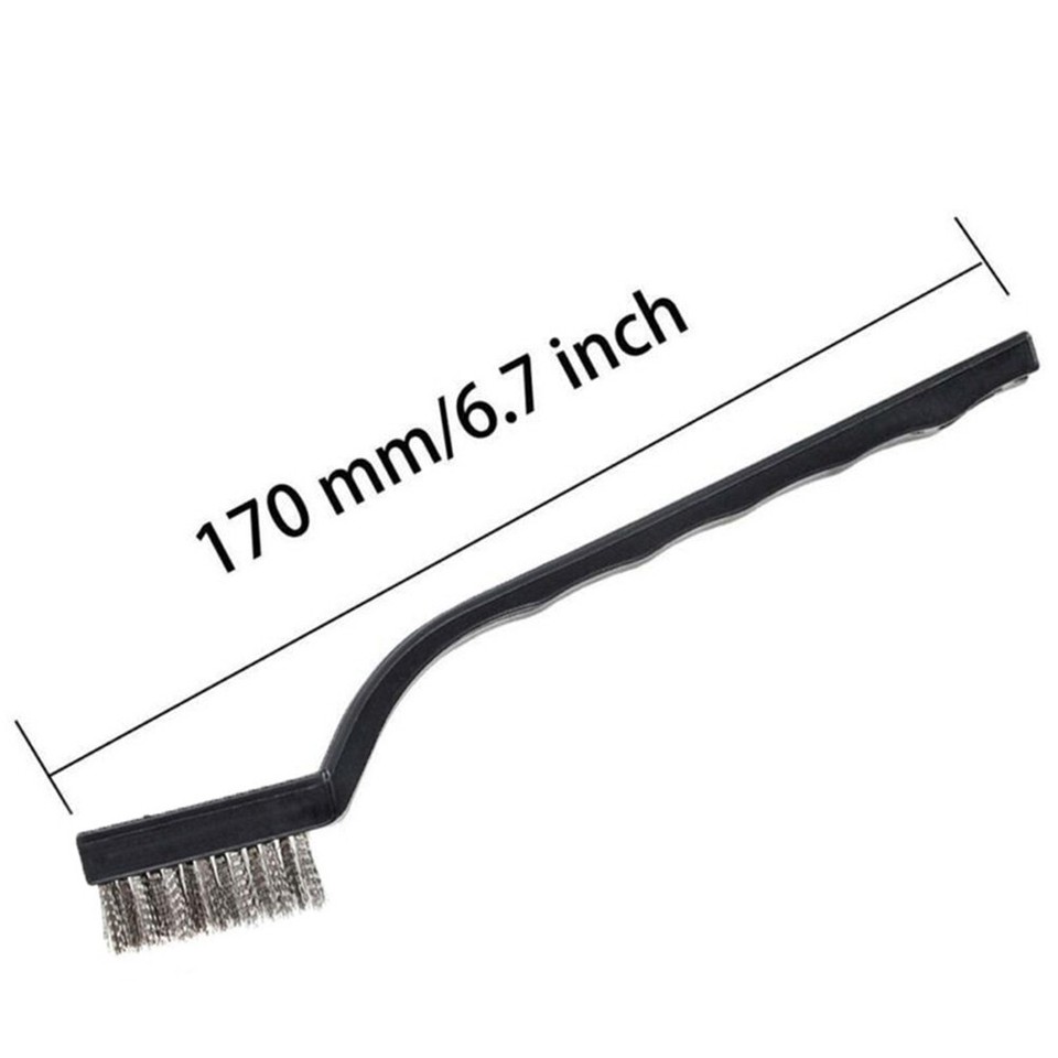Wire Brush Hand Tools Industrial Mini Nylon Plastic Handle Remove Scrub