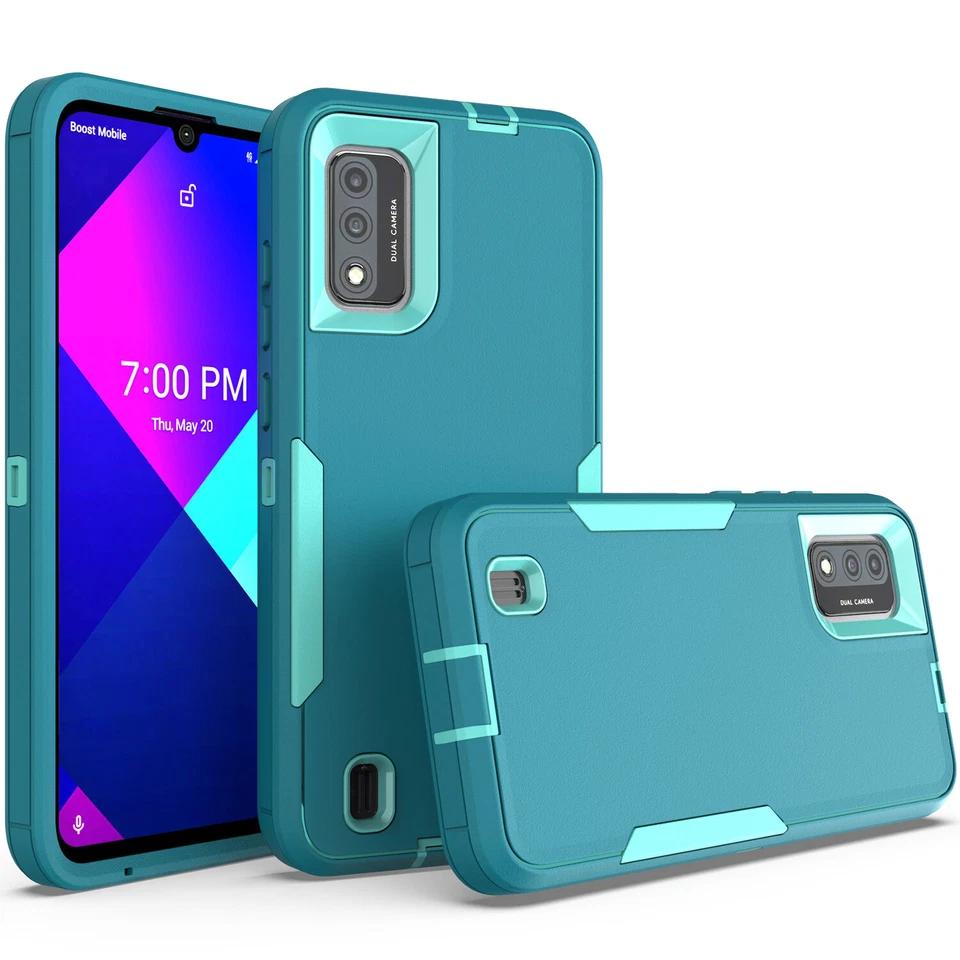 For Wiko Ride 3 Shockproof Bicolor Hybrid Armor TPU Back Case Cover - Image 4 of 4