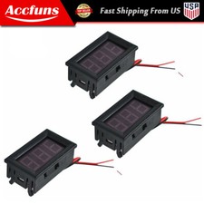Blue LED 3  DC 4.5-30V 3Digital Display Voltage Meter Voltmeter Panel Motorcycle