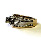 14k yellow gold 1.20ct VS1-SI2 G diamond semi mount engagement ring 6.5g estate — photo 3