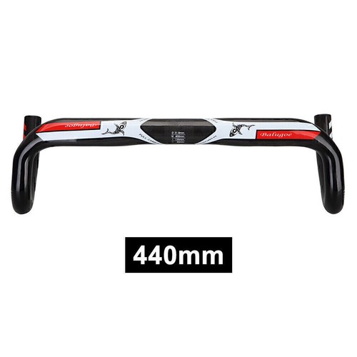 31,8 * 400/420/440 mm manubrio bici da strada in carbonio corsa drop bar maniglia bicicletta - Foto 12 di 15