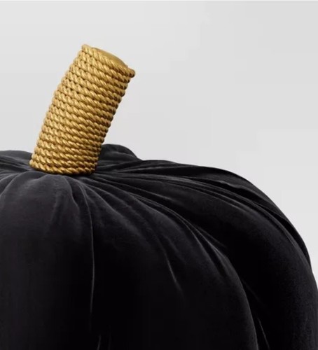 Threshold Halloween Throw Shaped Velvet Pumpkin Black - Picture 4 of 4