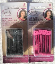 8 Goody Mosaic No Burn Hair Sectioning Plastic Roller Clips Curling Hood Dryer