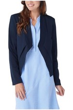 Elizabeth & Clarke Ponte Knit Blazer With Staintech Midnight Navy