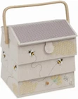 Sewing Box - Embroidered Bee Hive Design Crafts Storage Hobbygift Large Basket