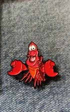 SEBASTIAN-LITTLE MERMAID ENAMEL PIN-UNBRANDED-SHIP ALL THE PINS U BUY FOR $4.99
