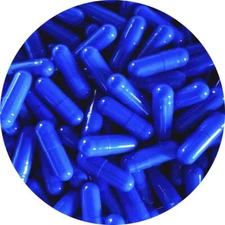 Pure Capsules® Size 0 dark blue Empty Gelatin Capsules Self Fill DIY BSE Free