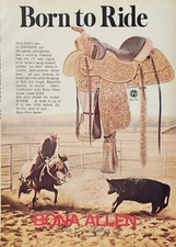 El Cortador Bona Allen Saddle Vintage Print Ad Ephemera Wall Decor