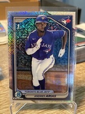 2024 Bowman Chrome Mega Andres Arias #BCP-236 1st Bowman Mojo Refractor BlueJays