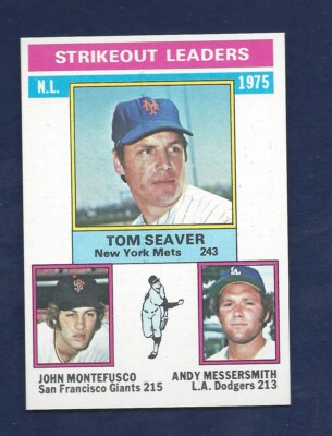 RAZOR SHARP HI GRADE 1976 TOPPS BASEBALL #203 NL STRIKEOUT LEADERS .99SHIP C199