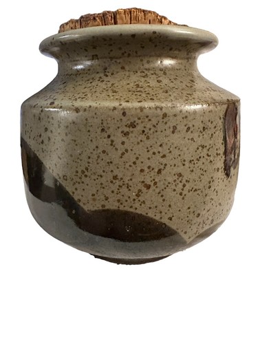 Vintage John Freimarck Keramikglas Kanister Vase Korkdeckel Studio Kunst signiert groß - Bild 8 von 9