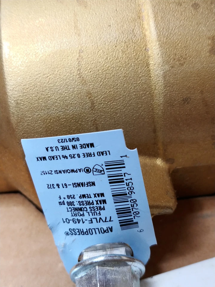 Apollo 77VLF-149-01 APOLLOPRESS Ball Valve 300 CWP 2 1/2" New-Old Stock - Image 4 of 4