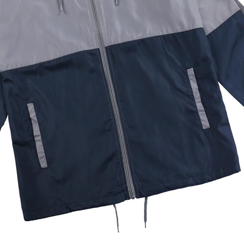 BG Men's Lightweight Water Resistant Hoodie Windbreaker Jacket Colorblock - Picture 60 of 93