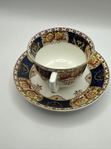 Colclough Rust & Yellow flowers genuine Bone china Cup & saucer Z8 - Picture 4 of 8