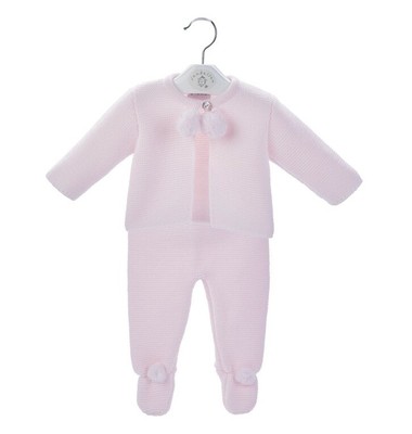 Pink Knitted Pom Pom Outfit | eBay