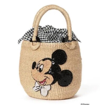 BEAMS BOY × ディズニー DISNEY ミッキーマウス Disney x BEAMS BOY 20th Basket Bag Mickey Mouse Sequin Beads
