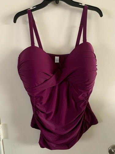 Traje de baño Tankini ruched para mujer Swimwear Top - Imagen 8 de 8