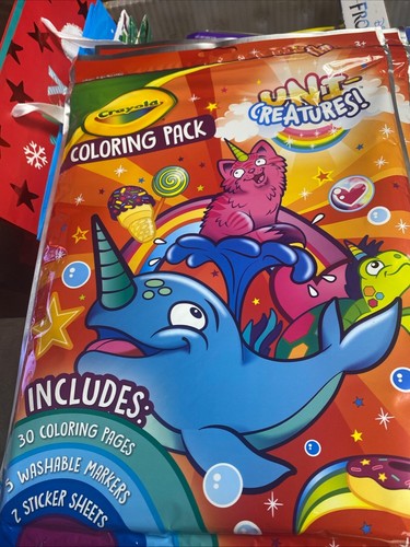 (2) Crayola Uni-Creatures Coloring Pack includes coloring pages markers stickers - Picture 4 of 7