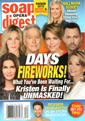 Soap Opera Digest August 26 2019 Days of Our Lives Arianne Zucker Roger Howarth