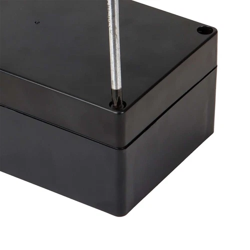 Caja de conexiones eléctricas a prueba de polvo hágalo usted mismo caja de proyectos de plástico negro impermeable - Imagen 5 de 13