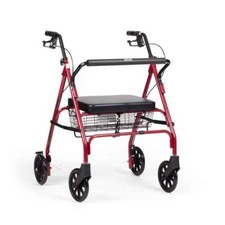 Drive Heavy Duty Extra Strong Bariatric 4 Wheel Rollator Walker - Blue or Red
